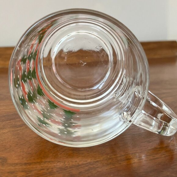 Vintage '80s Libbey "Winterland" Christmas Tree + Snowflake Glass Mug Coffee Cup - Picture 6 of 7